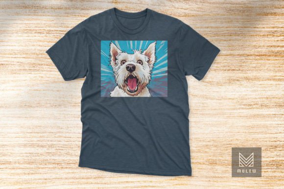 Cute White Terrier Dog Pop Art T-shirt Review