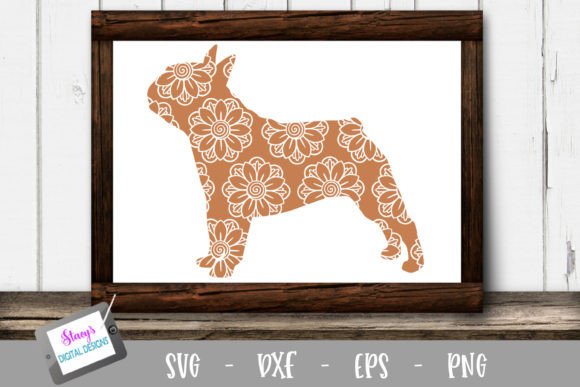 Dog Bulldog with Mandala Pattern