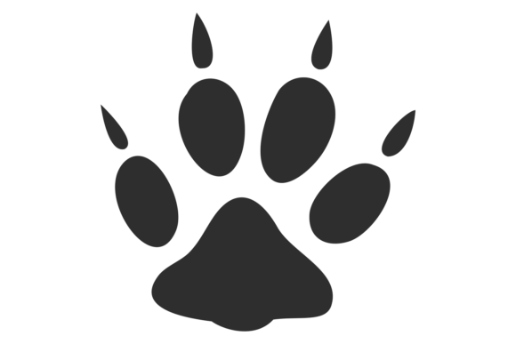 Dog Paw Imprint Pet Footprint Black Sil