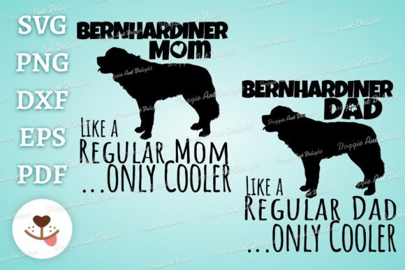 Funny Bernhardiner Dog Mom Dad: A Designer's Take