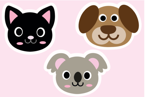 Koala Cat Dog Icon Stickers – Design Review
