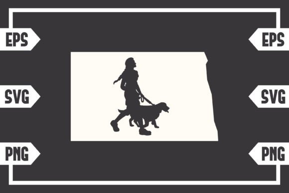 North Dakota – Female with Dog.