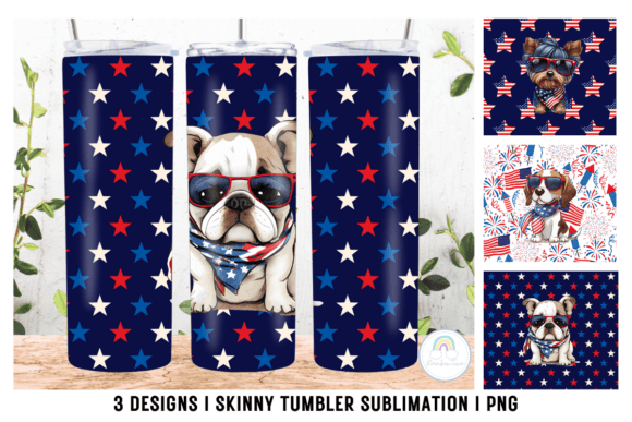Patriotic Dog Tumbler Sublimation PNG Review