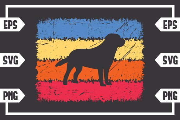 Retro Rectangle - Dog