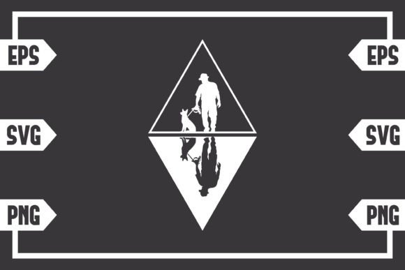 Triangle and Reflection - Guy with Dog